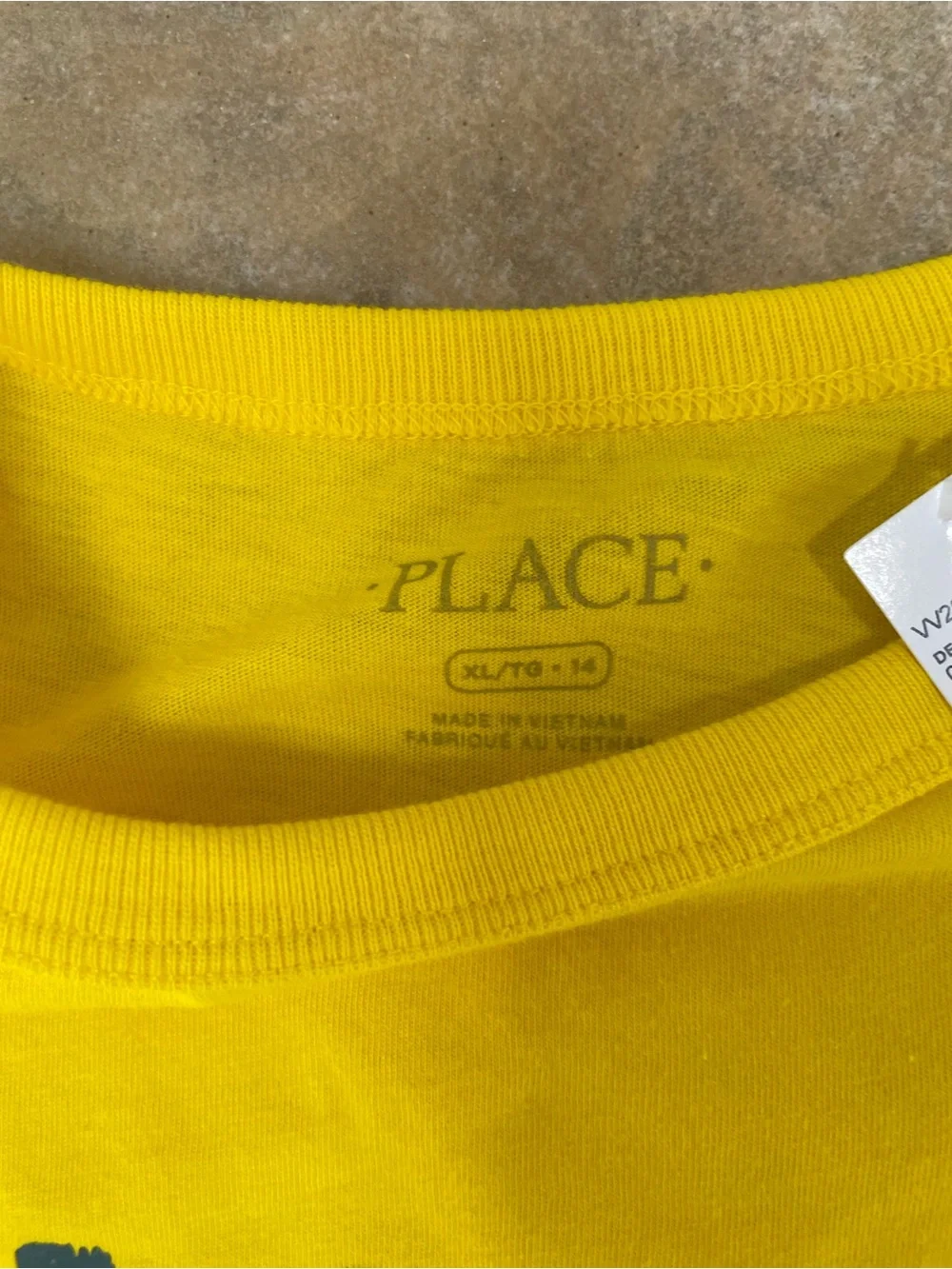 The Children's Place Yellow Short Sleeve Tee with Navy Text